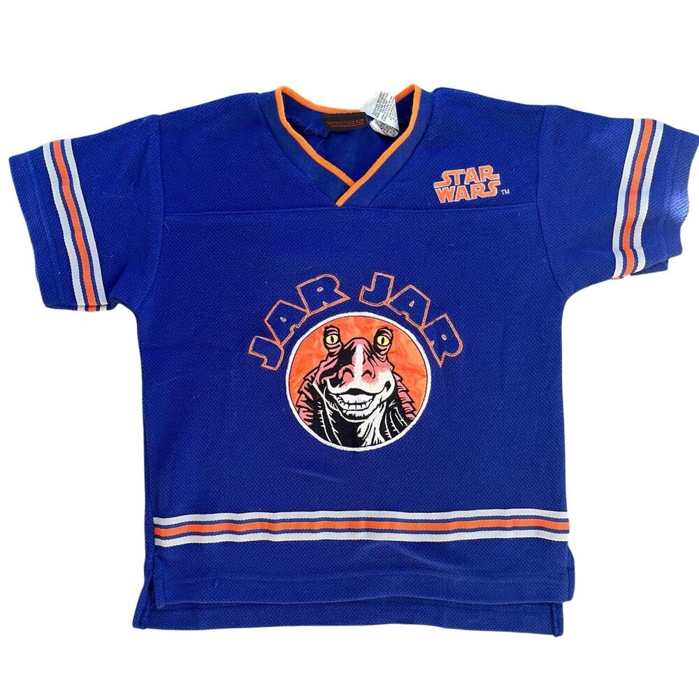 Vtg Star Wars Jar Jar Mock jersey size 10